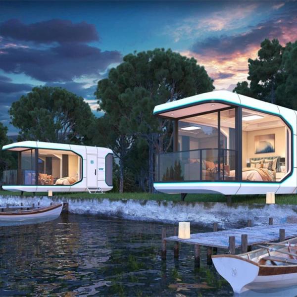 Luxury Prefabricated Mobile Container Guose Capsule House With 2 Beds